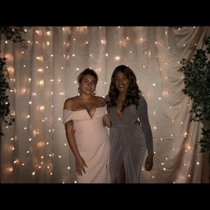 BCBG MAXAZRIA MARQUISE Pink SPLIT V-NECKDRESS